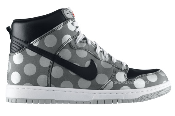 Nike Dunk High Matte Silver Black Polka Dot 05