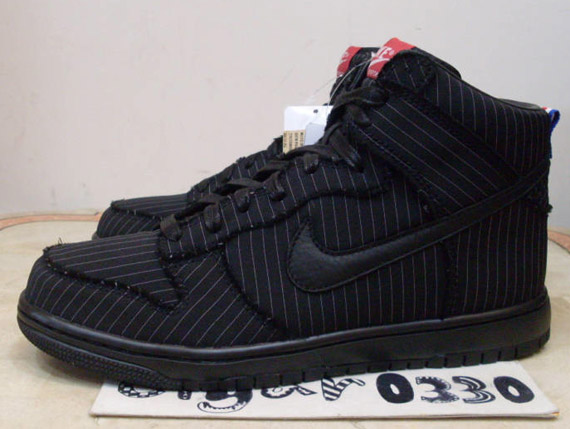 Nike Sportswear Dunk High Black White Pinstripes 2