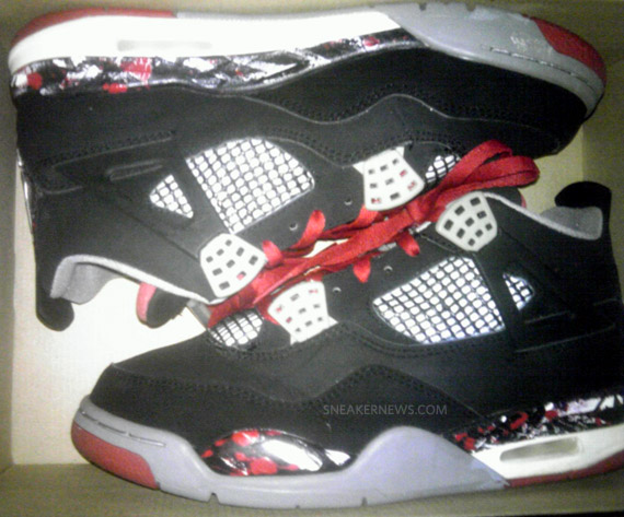 Air Jordan IV (4) – Black – Red – Splatter – 1989 Sample on eBay