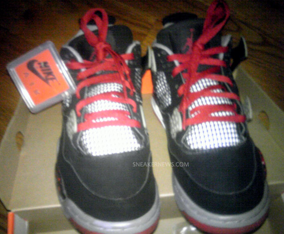 Air Jordan Iv Black Red Grey Splatter Sample 2