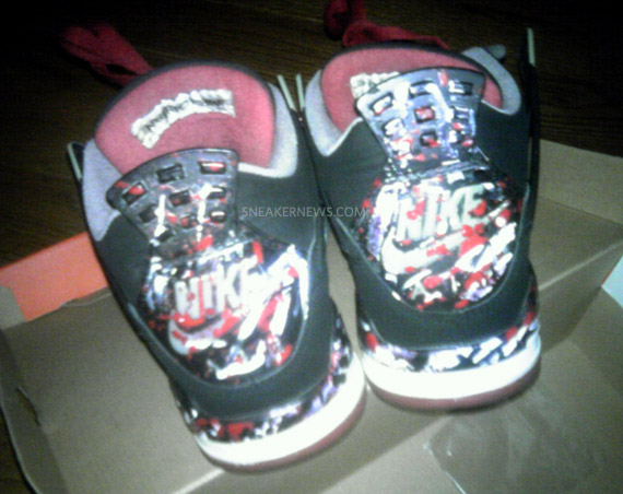 Air Jordan Iv Black Red Grey Splatter Sample 3