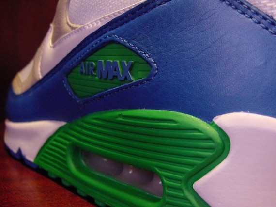 Nike Air Max 90 - Granite - Royal Blue - Lucky Green