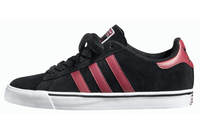 Adidas Skate Campus Vulc Black Red Side 2