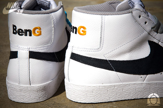 BenG x Nike SB Blazer High – White – Black – Yellow