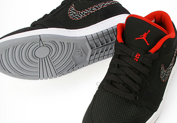 Air Jordan 1 Phat Low – Black – Varsity Red – Cement Grey | Available on eBay