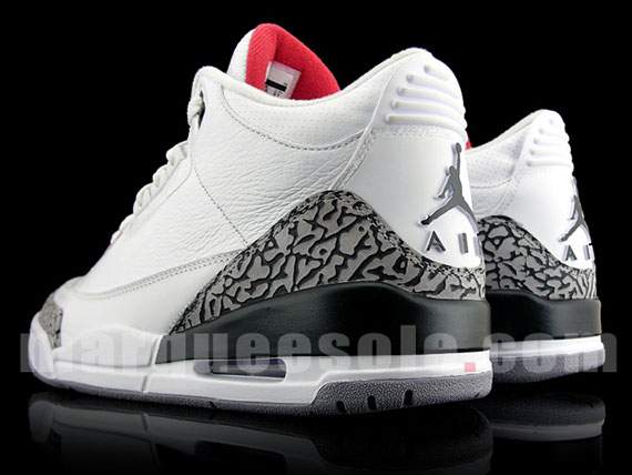 Air Jordan III (3) Retro – White – Cement Grey