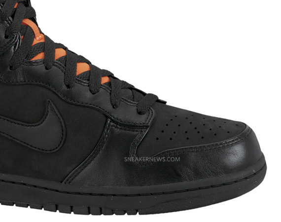 Nike Dunk High Premium Black Orange Suede 03