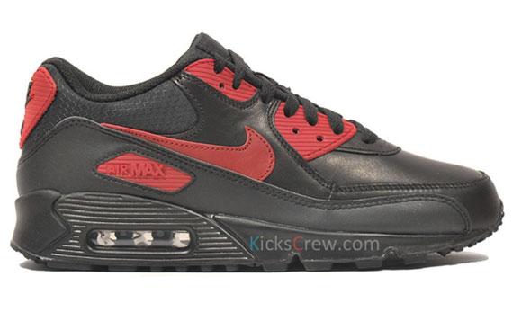 Nike Air Max 90 Premium Black Varsity Red 06