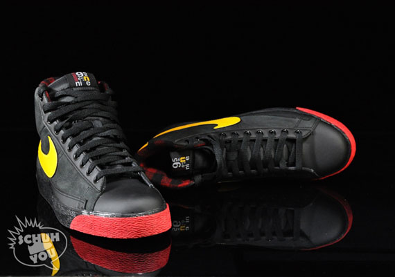 Nike Blazer Mid Blk Yellow Red 01