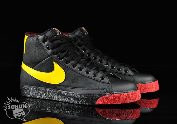 Nike Blazer Mid Blk Yellow Red 05