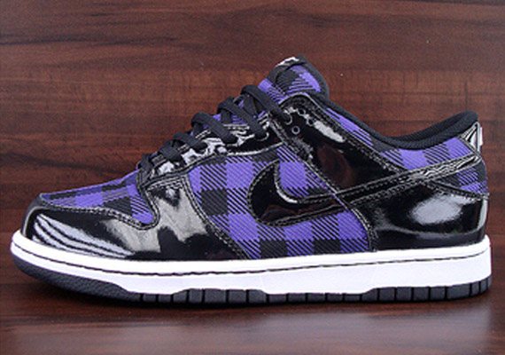 Nike Dunk Low Gs Black Purple Plaid 4