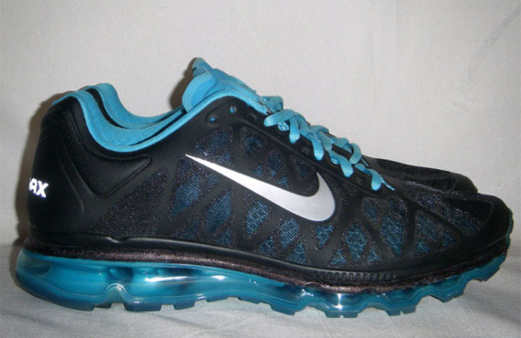 Nike Air Max 2011 Black Metallic Silver Chlorine Blue Ebay 01