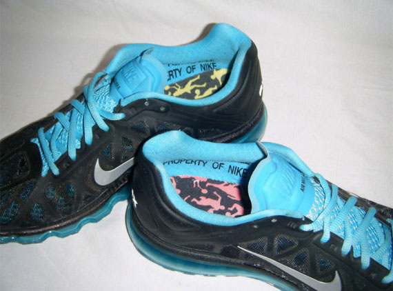 Nike Air Max 2011 Black Metallic Silver Chlorine Blue Ebay 07