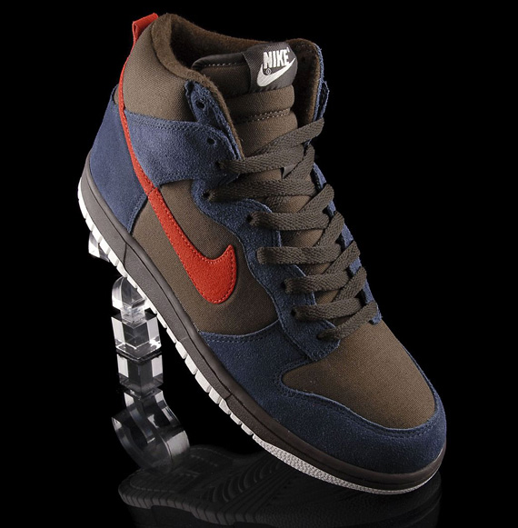 Nike Dunk High Gt Obsidian Brown Red 06