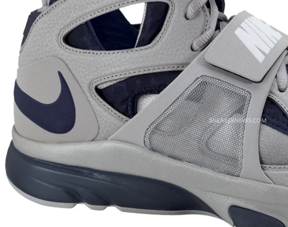 Nike Zoom Huarache Tr Mid Medium Grey Obsidian Metallic Silver 05