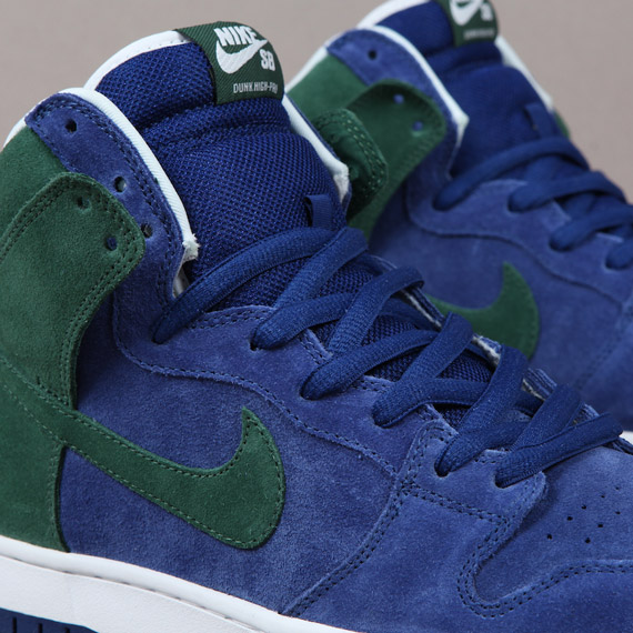 Nike Sb Dunk High Deep Royal Noble Green  4361
