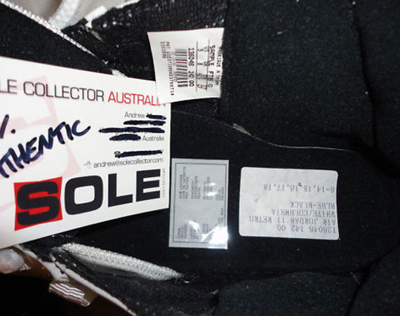 Air Jordan Xi Columbia 2001 Sample 03