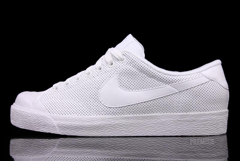 Nike All Court Low White Perforated Leather 1