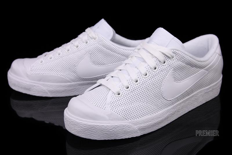 Nike All Court Low White Perforated Leather 2