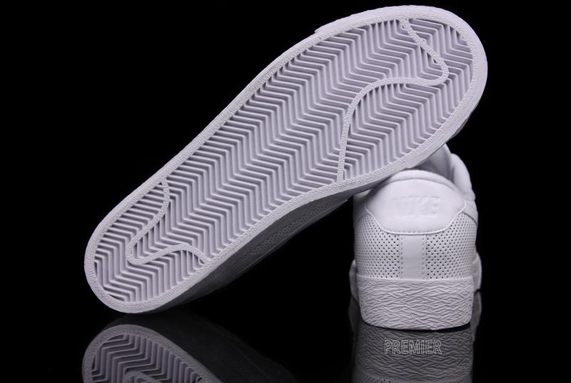 Nike All Court Low White Perforated Leather 3