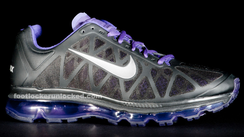 Nike Air Max 2011 Black Metallic Cool Grey Club Purple 2
