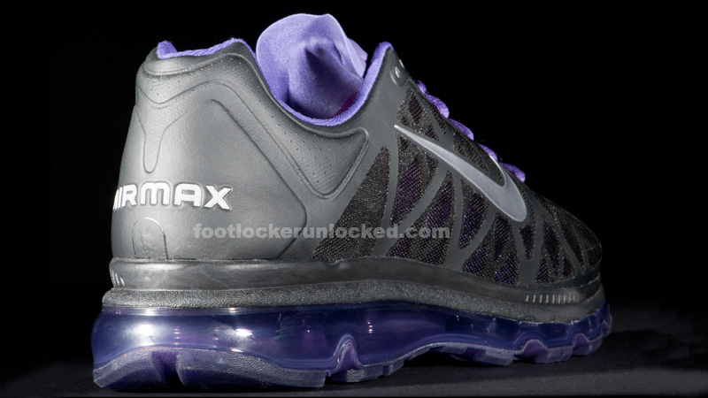 Nike Air Max 2011 Black Metallic Cool Grey Club Purple 4