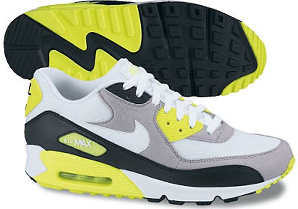 Nike Air Max 90 Spring 2012 Black Medium Grey Volt White