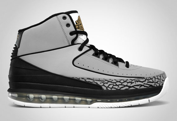 Air Jordan 2.0 Wolf Grey Black White Metallic Gold Release Date 01