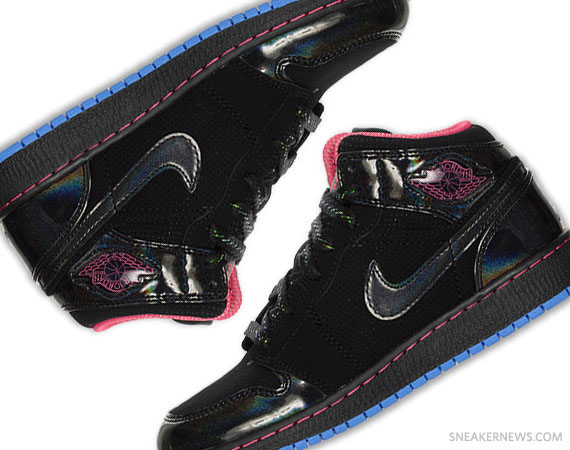Air Jordan 1 Phat GS - Black - Spark - Blue Crystal
