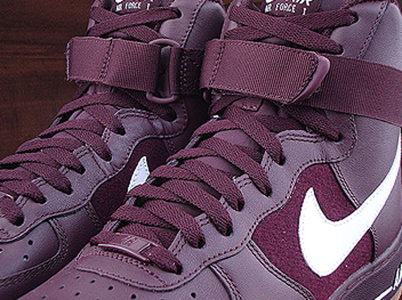 Nike Af1 High Burgundy Gum 03