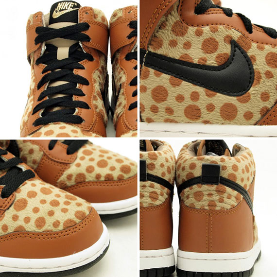 Nike Dunk High Gs Brown Polka Dots 4