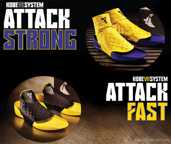 Nike Zoom Kobe VII 'Attack Fast' & 'Attack Strong' - Tech Info