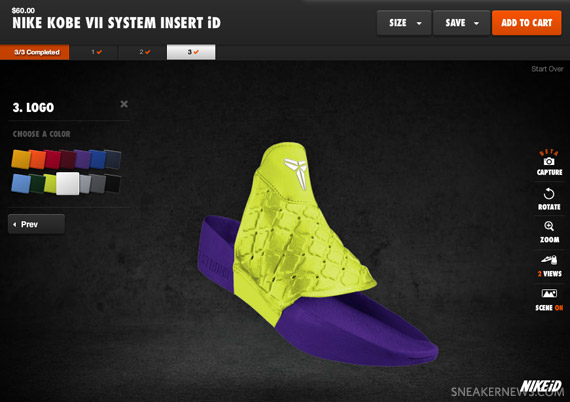 Nike Zoom Kobe VII Supreme Inserts - Customizable on Nike iD