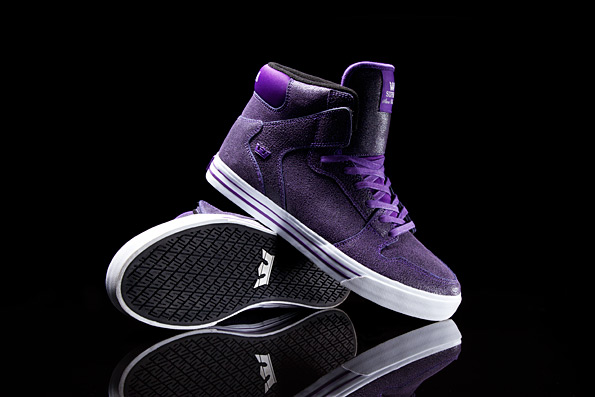 Supra Stevie Wlliams Signature Vaider Purple Cracked Leather 4