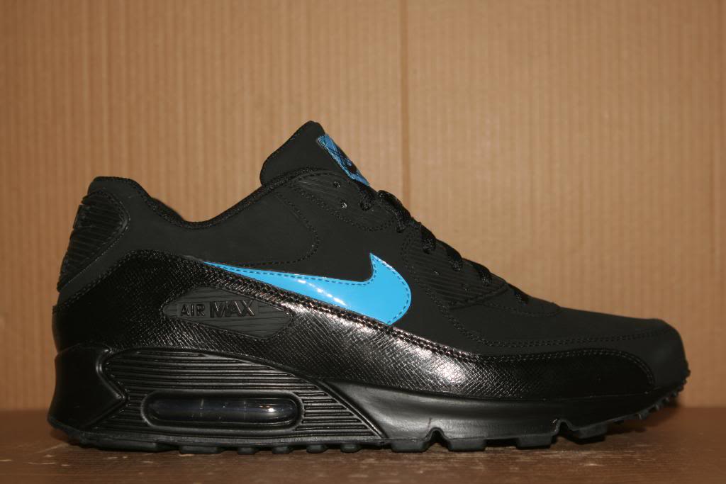 Nike Air Max 90 Black Blue Glow Sample Ebay 01