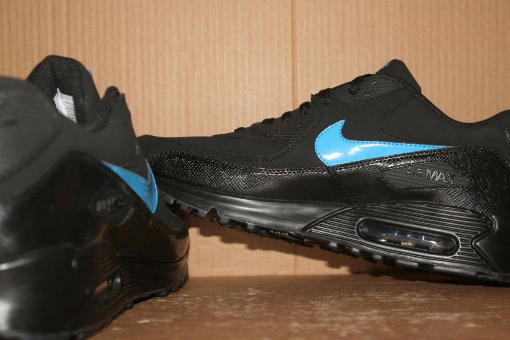 Nike Air Max 90 Black Blue Glow Sample Ebay 03