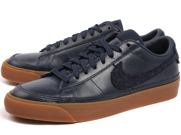 Nike Blazer Low Wool Swoosh Pack Navy Gum 2