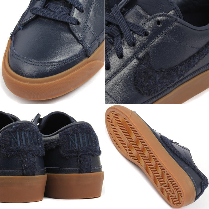 Nike Blazer Low Wool Swoosh Pack Navy Gum 3