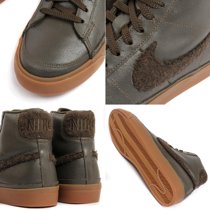 Nike Blazer Mid Wool Swoosh Pack Olive Gum 3