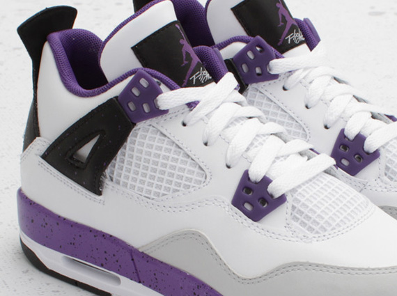 Air Jordan IV GS - White - Ultraviolet - Neutral Grey