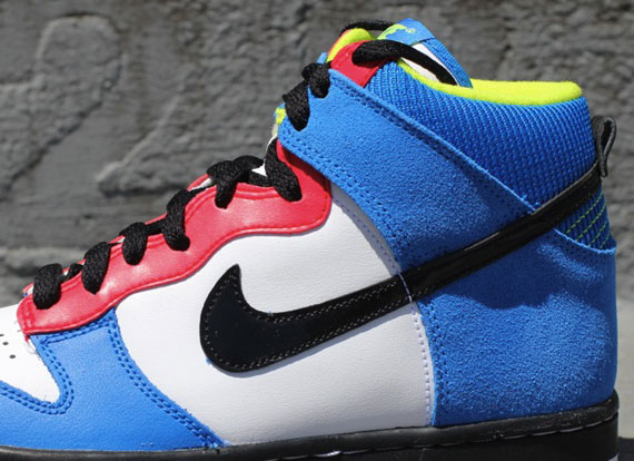 Nike Dunk High GS - White - Soar - Siren Red