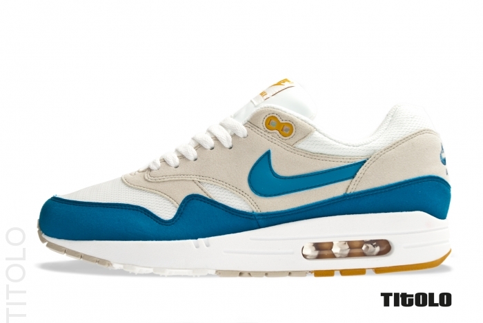 Nike Air Max 1 Summit White Shaded Blue Sandtrap 01