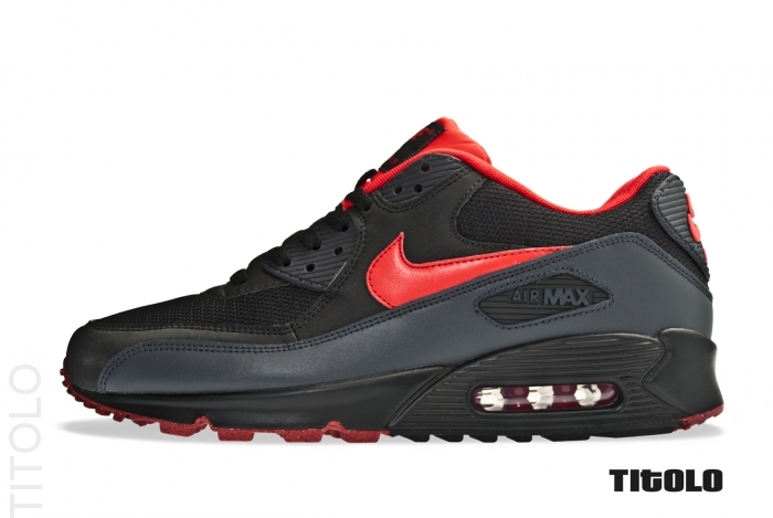 Nike Air Max 90 Black University Red Anthracite Neutral Grey 2