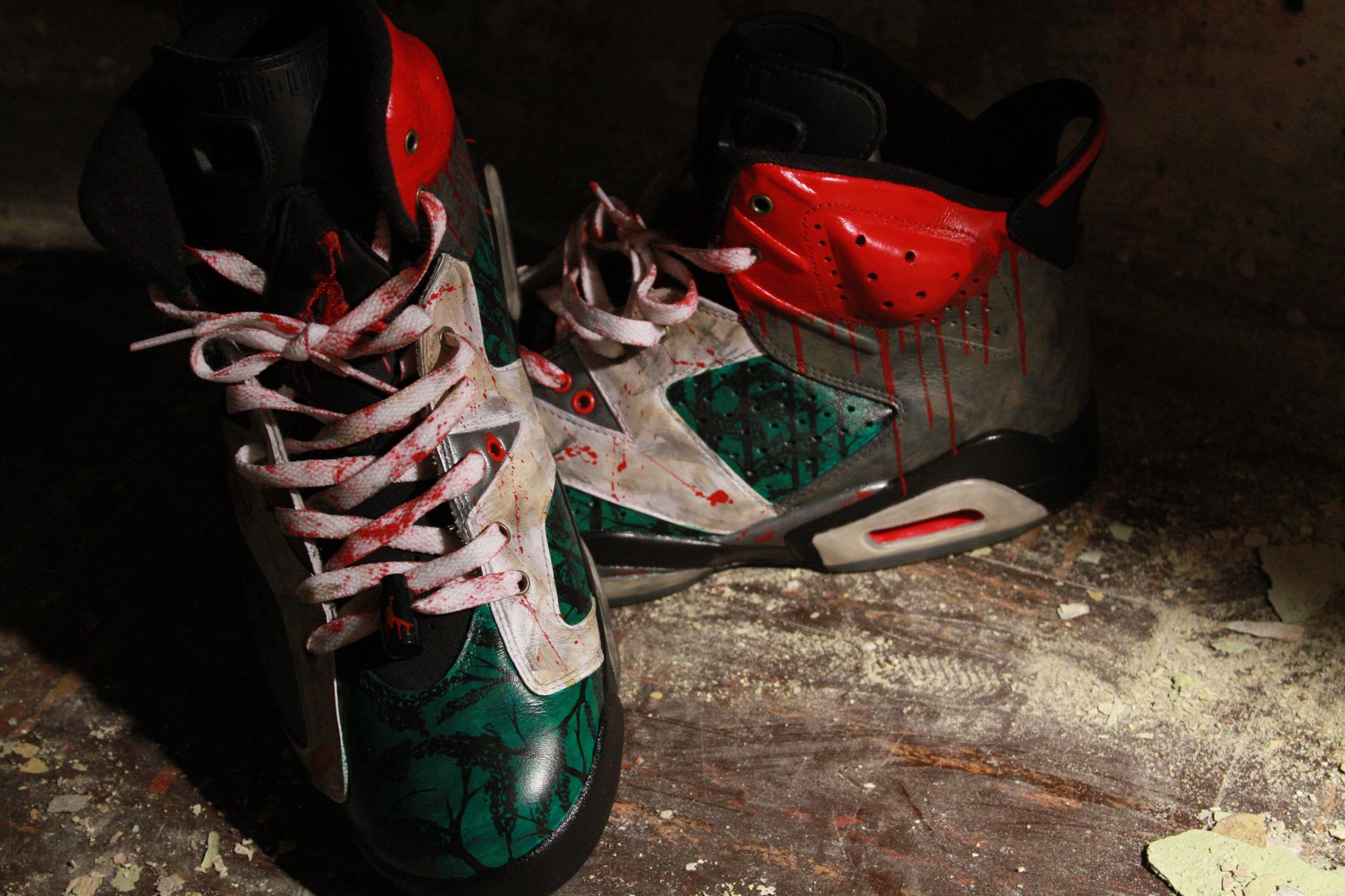 Air Jordan Vi Jason Vorhees Customs By El Cappy 4