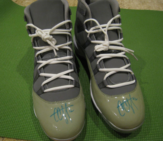 Air Jordan Xi Cool Grey Cc Sabathia Game Worn Pe 2