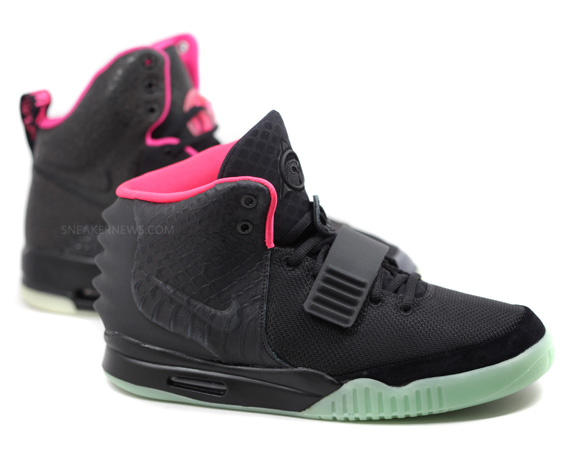 Nike Air Yeezy Black Pink Solar Red Comparison 2