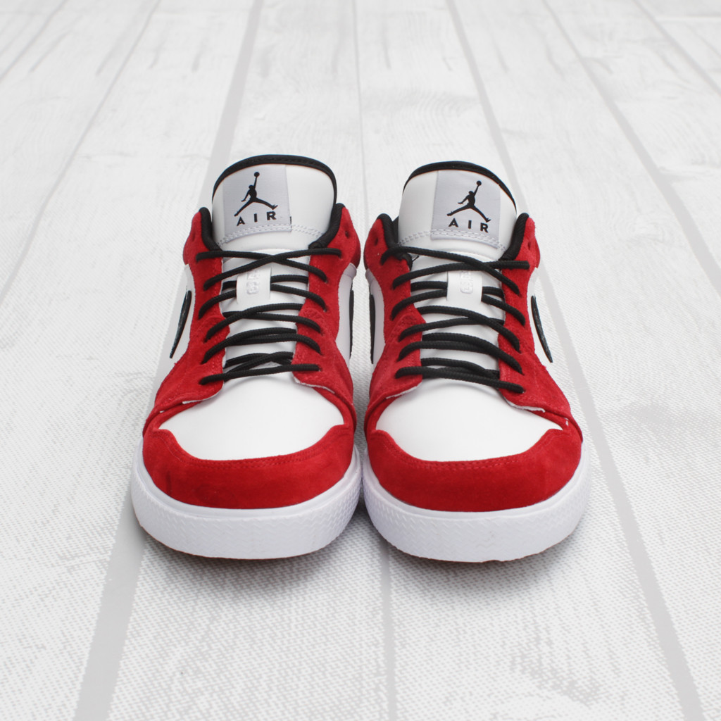 Air Jordan Retro V1 White Black Gym Red 3