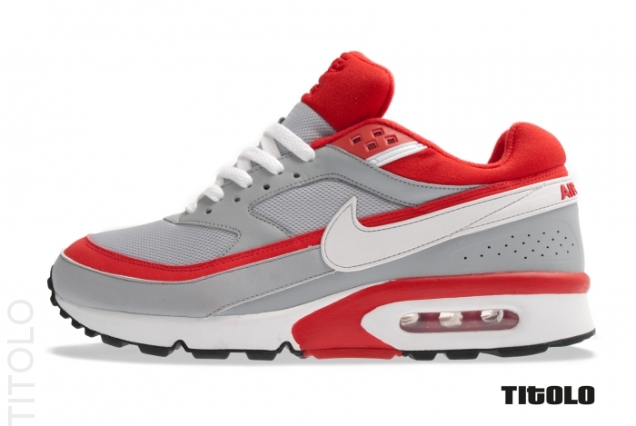 Nike Air Classic Bw Wolf Grey Sport Red White Black 2