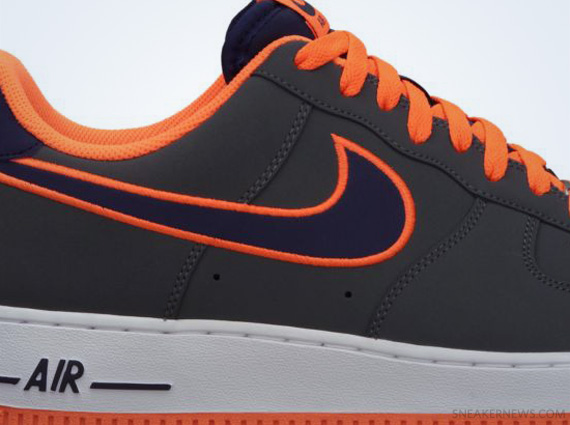 Nike Air Force 1 Low - Dark Grey - Imperial Purple - Total Orange