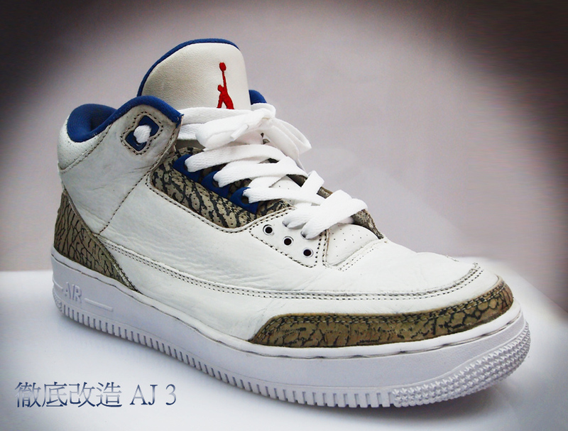 Air Jordan Iii True Blue Air Force 1 Sole Swap 05
